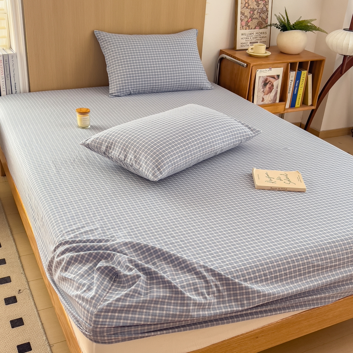 91家纺网 家纺一手货源 找家纺 女子家纺 2026新款A类全棉色织水洗棉四件套单品系列 云舒-兰