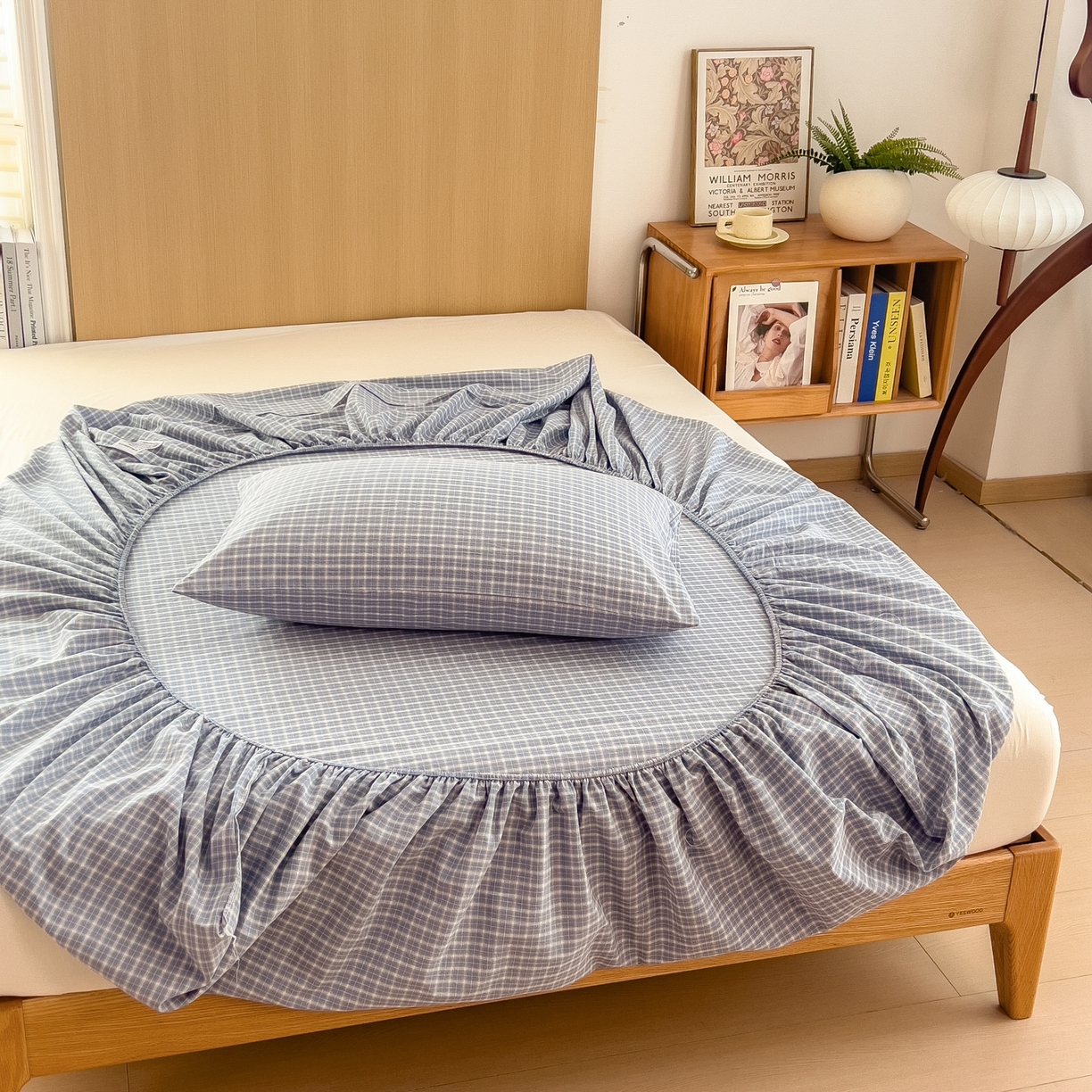 91家纺网 家纺一手货源 找家纺 女子家纺 2026新款A类全棉色织水洗棉四件套单品系列 云舒-兰