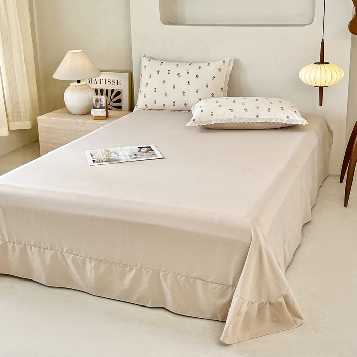 91家纺网 家纺一手货源 找家纺 斯卡诺家纺 2026新款全棉纯棉花边床盖四件套 狗狗家族-纯棉花边