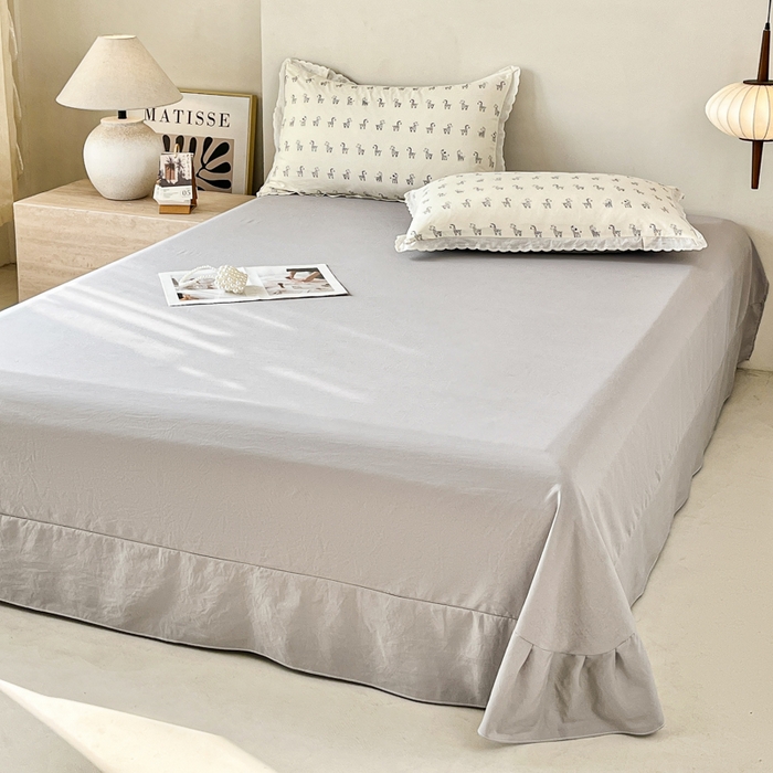 91家纺网 家纺一手货源 找家纺 斯卡诺家纺 2026新款全棉纯棉花边床盖四件套 马上暴富-纯棉花边