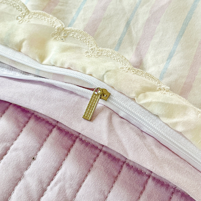 91家纺网 家纺一手货源 找家纺 斯卡诺家纺 2026新款全棉纯棉花边床盖四件套 喵星人-纯棉花边