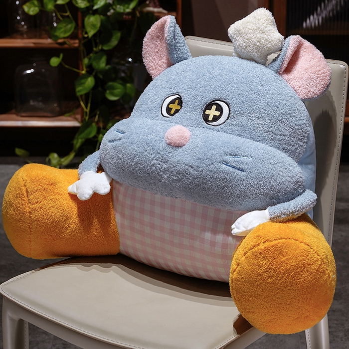 仟亿莱 2026新款大厨芝士鼠大脚拥抱式腰靠 拥抱星星眼芝士鼠