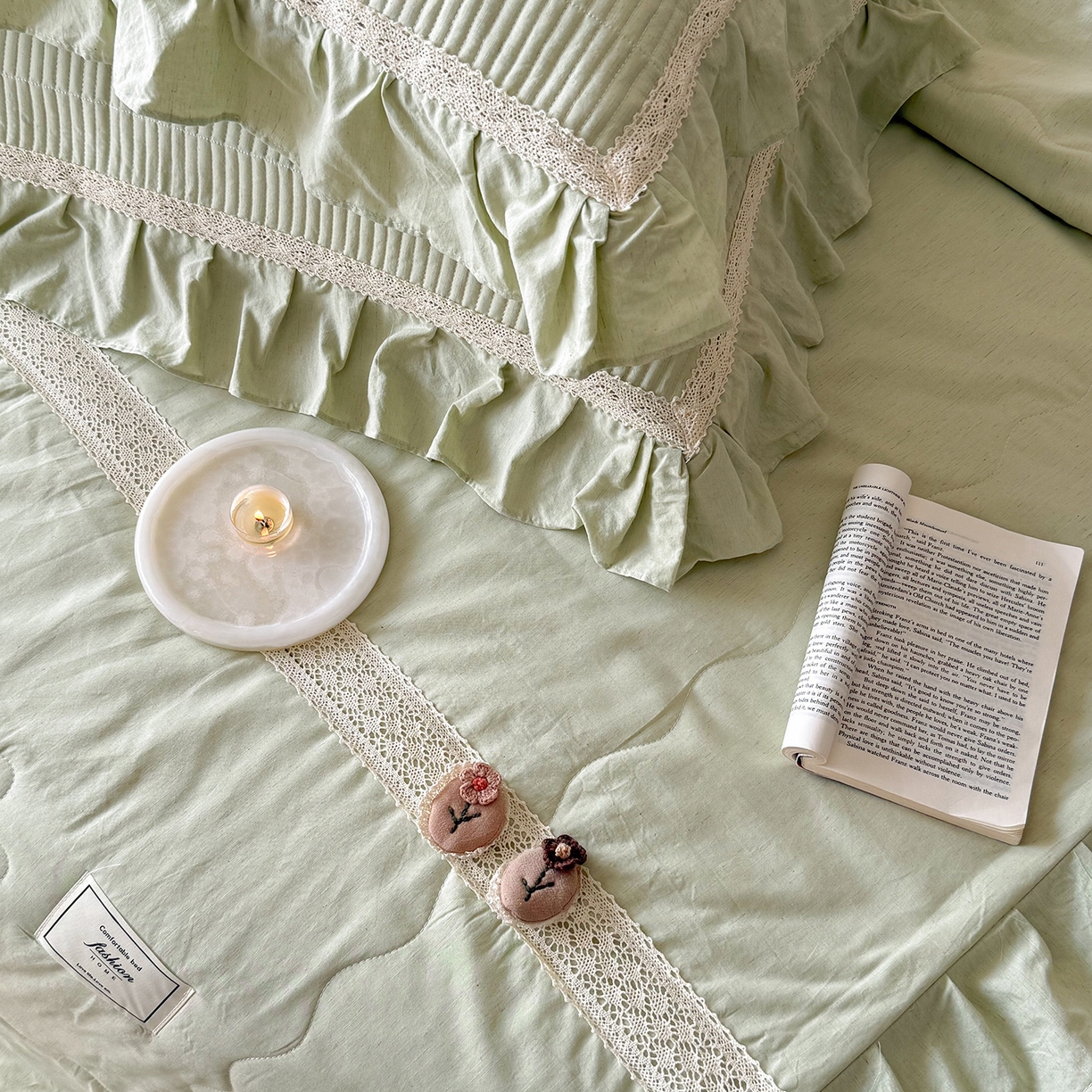 91家纺网 家纺一手货源 找家纺 （总）佰织鑫家居 2026新款天竹棉麻多功能床盖款四件套