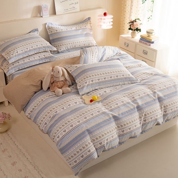 91家纺网 家纺一手货源 找家纺 八十八家纺 2025新款全棉12868床单款四件套 心软曲奇