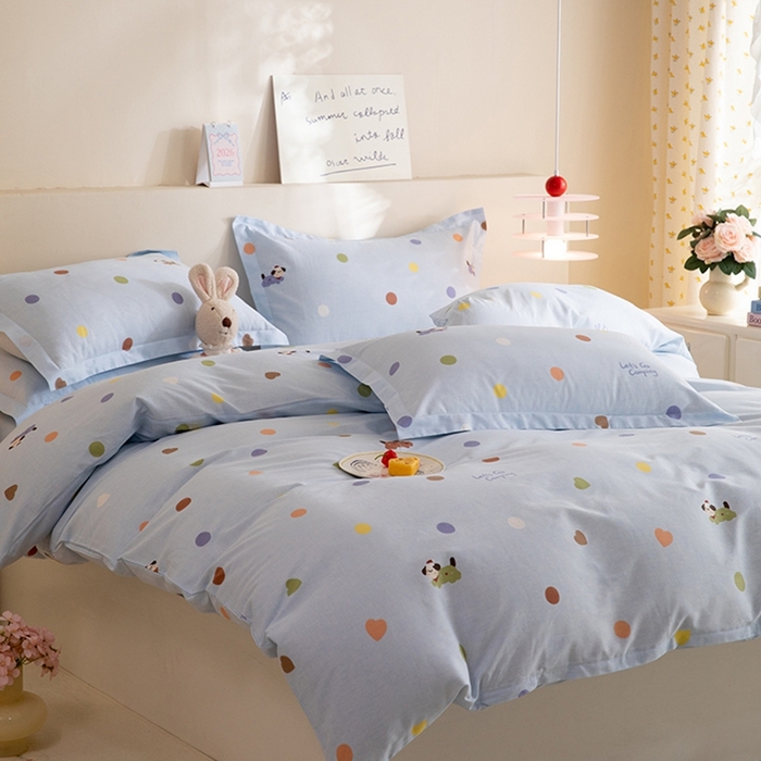 91家纺网 家纺一手货源 找家纺 八十八家纺 2025新款全棉12868床单款四件套 布丁