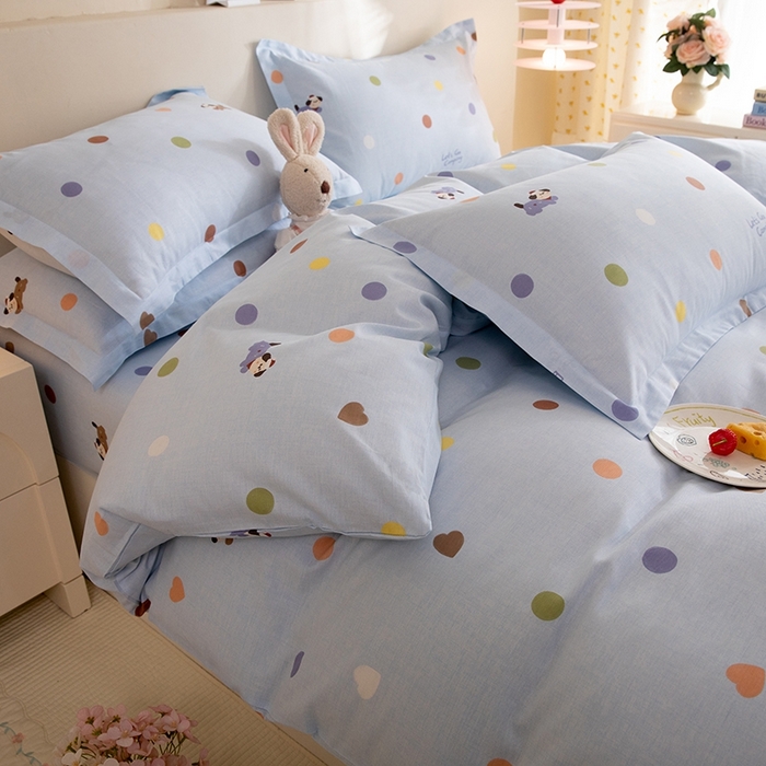 91家纺网 家纺一手货源 找家纺 八十八家纺 2025新款全棉12868床单款四件套 布丁