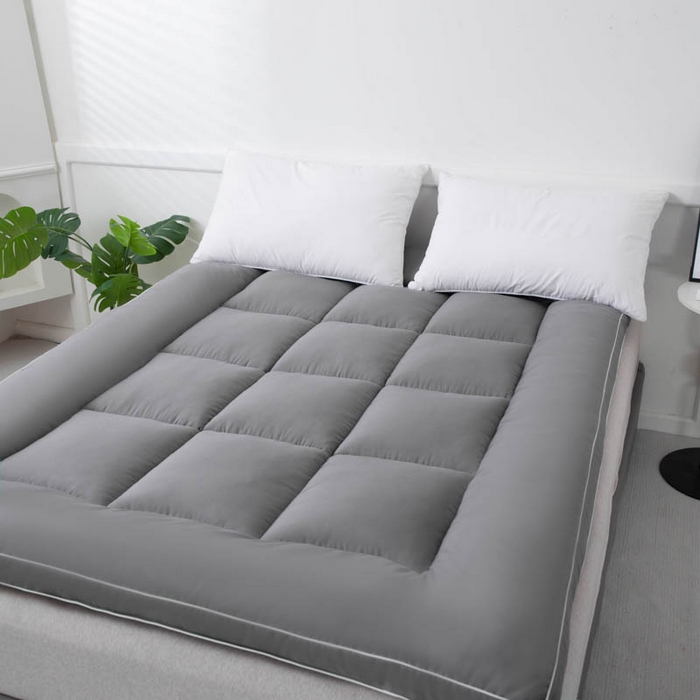 91家纺网 家纺一手货源 找家纺 宇淳国际 2026新款纯色厚床褥子 灰色