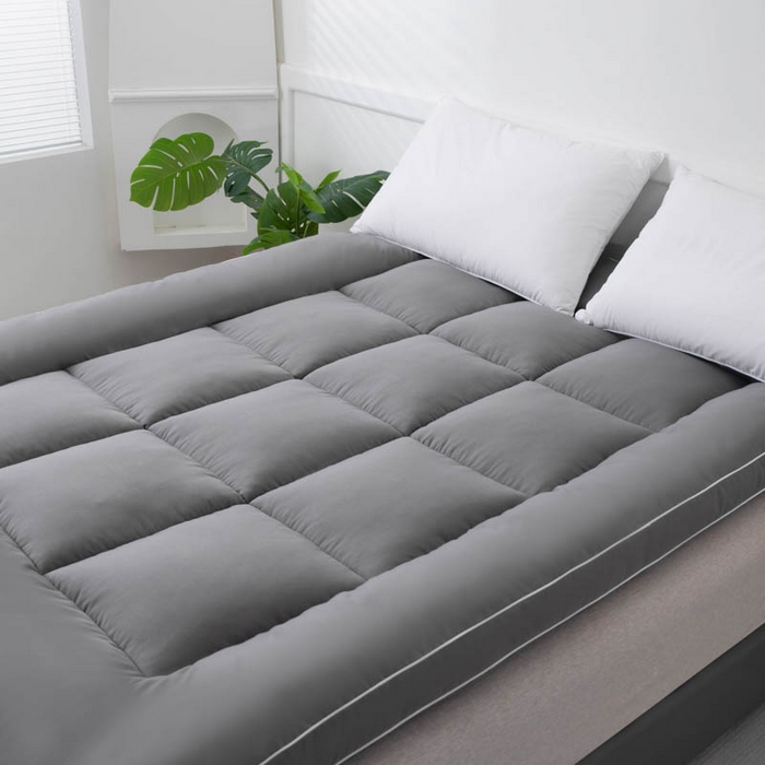 91家纺网 家纺一手货源 找家纺 宇淳国际 2026新款纯色厚床褥子 灰色