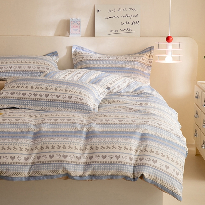 91家纺网 家纺一手货源 找家纺 八十八家纺 2025新款全棉12868床单款四件套 心软曲奇