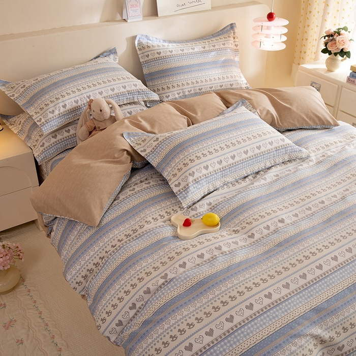 91家纺网 家纺一手货源 找家纺 八十八家纺 2025新款全棉12868床单款四件套 心软曲奇