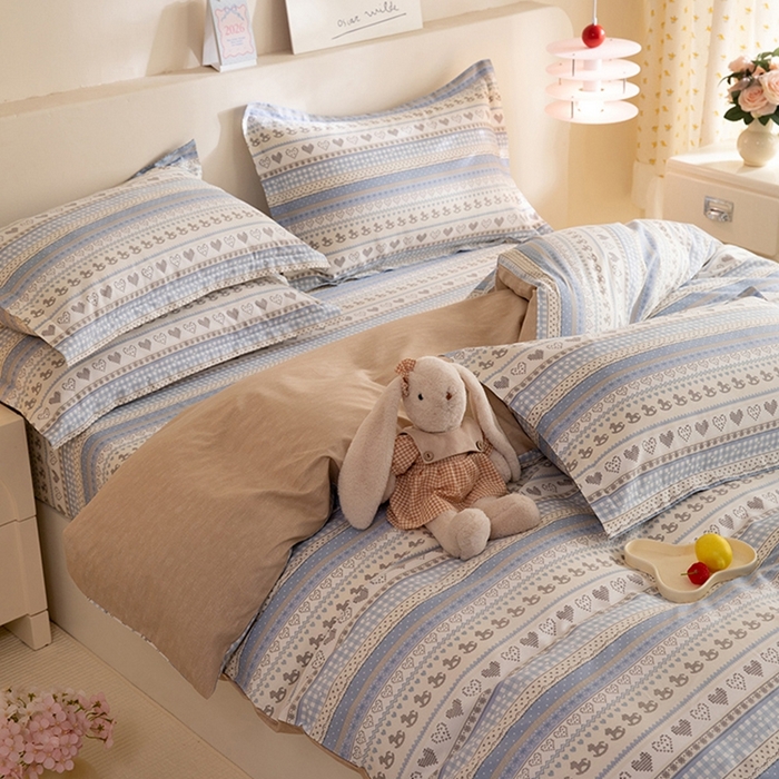 91家纺网 家纺一手货源 找家纺 八十八家纺 2025新款全棉12868床单款四件套 心软曲奇