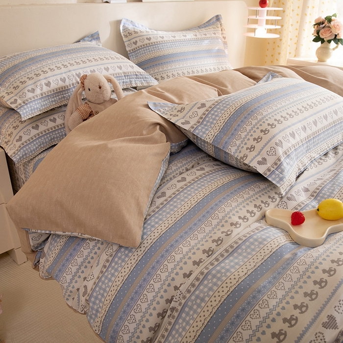 91家纺网 家纺一手货源 找家纺 八十八家纺 2025新款全棉12868床单款四件套 心软曲奇