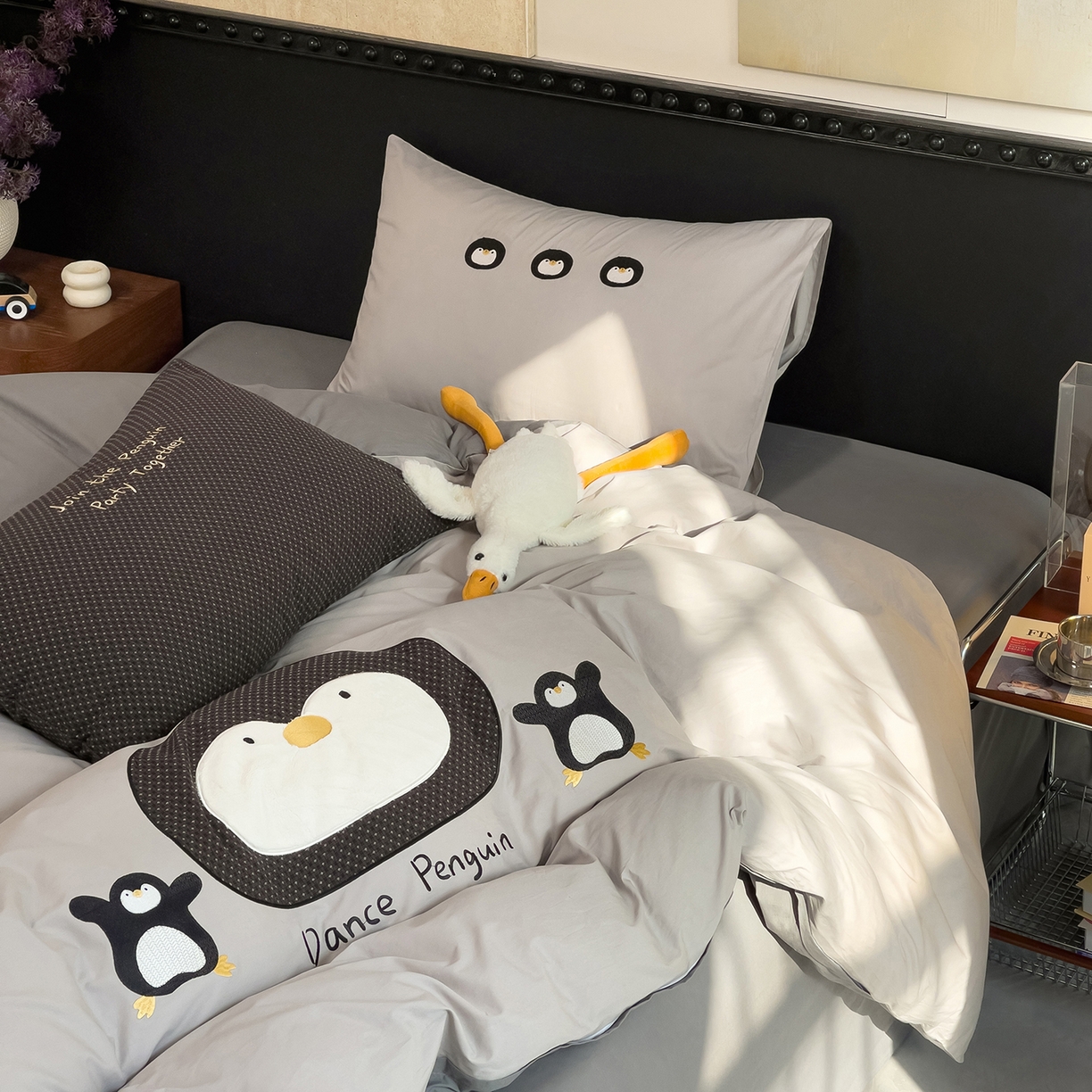 91家纺网 家纺一手货源 找家纺 （总）炫拼家纺 2026春夏新款A类全棉纯棉40支水洗棉卡通贴布绣刺绣纯棉四件套-卡哇系列