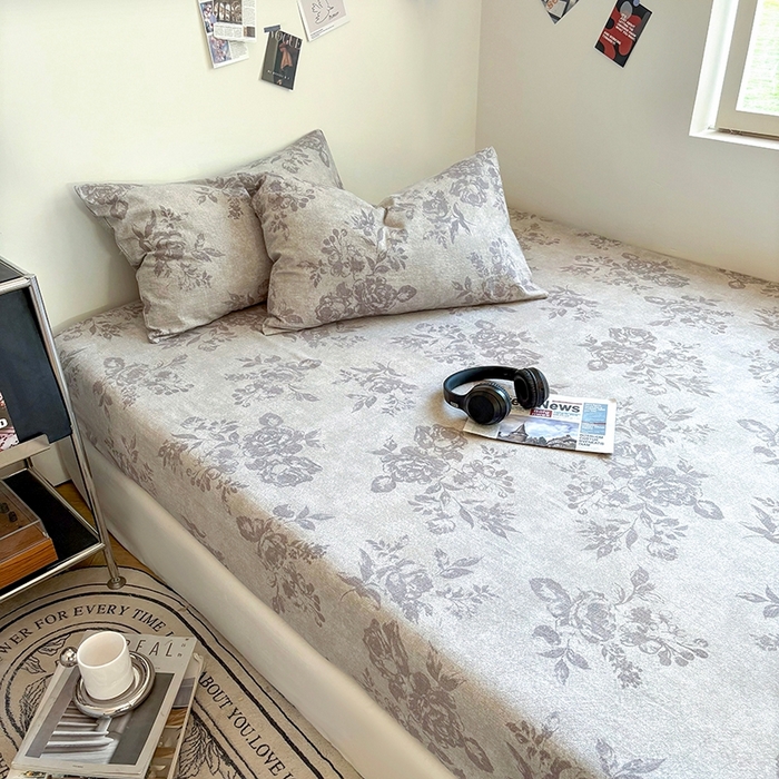 91家纺网 家纺一手货源 找家纺 爱彼家纺 2026新款复古原麻单床笠 床笠单件 复古原麻-灰柏银霜