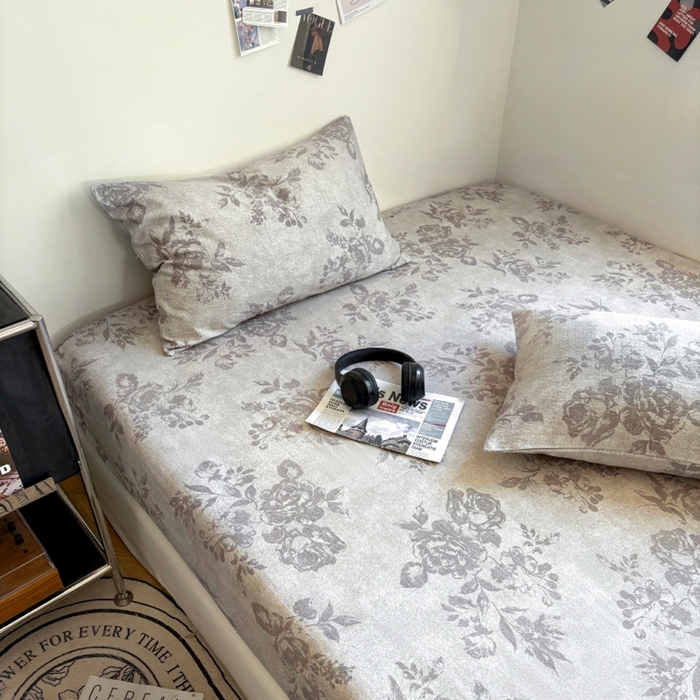 91家纺网 家纺一手货源 找家纺 爱彼家纺 2026新款复古原麻单床笠 床笠单件 复古原麻-灰柏银霜