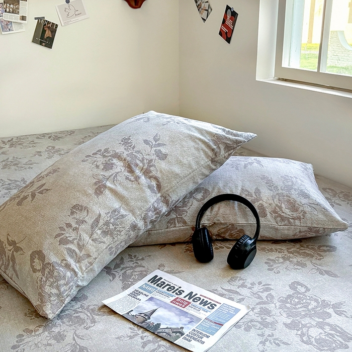 91家纺网 家纺一手货源 找家纺 爱彼家纺 2026新款复古原麻单床笠 床笠单件 复古原麻-灰柏银霜