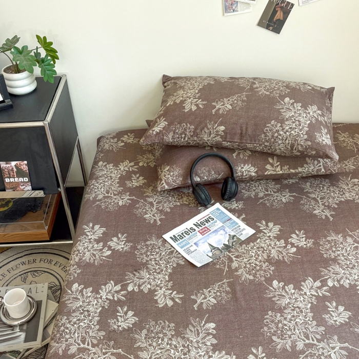 91家纺网 家纺一手货源 找家纺 爱彼家纺 2026新款复古原麻单床笠 床笠单件 复古原麻-锦瑟咖