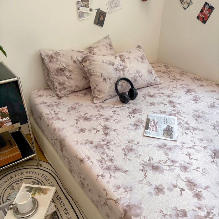 91家纺网 家纺一手货源 找家纺 爱彼家纺 2026新款复古原麻单床笠 床笠单件 复古原麻-漫枝