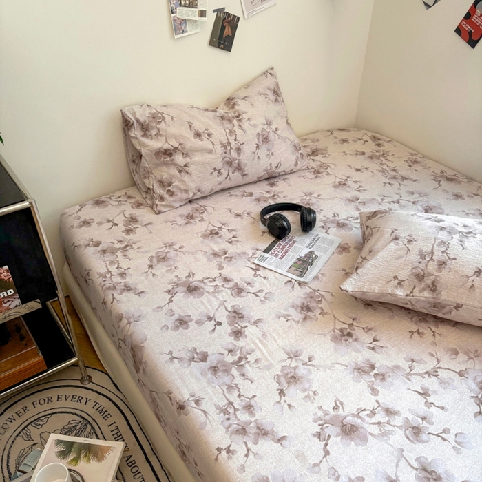 91家纺网 家纺一手货源 找家纺 爱彼家纺 2026新款复古原麻单床笠 床笠单件 复古原麻-漫枝