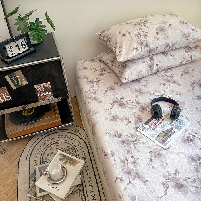 91家纺网 家纺一手货源 找家纺 爱彼家纺 2026新款复古原麻单床笠 床笠单件 复古原麻-漫枝