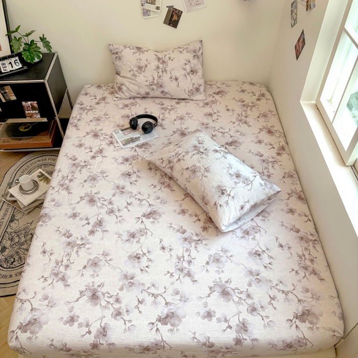 91家纺网 家纺一手货源 找家纺 爱彼家纺 2026新款复古原麻单床笠 床笠单件 复古原麻-漫枝