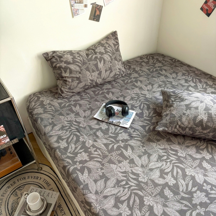 91家纺网 家纺一手货源 找家纺 爱彼家纺 2026新款复古原麻单床笠 床笠单件 复古原麻-墨然生香