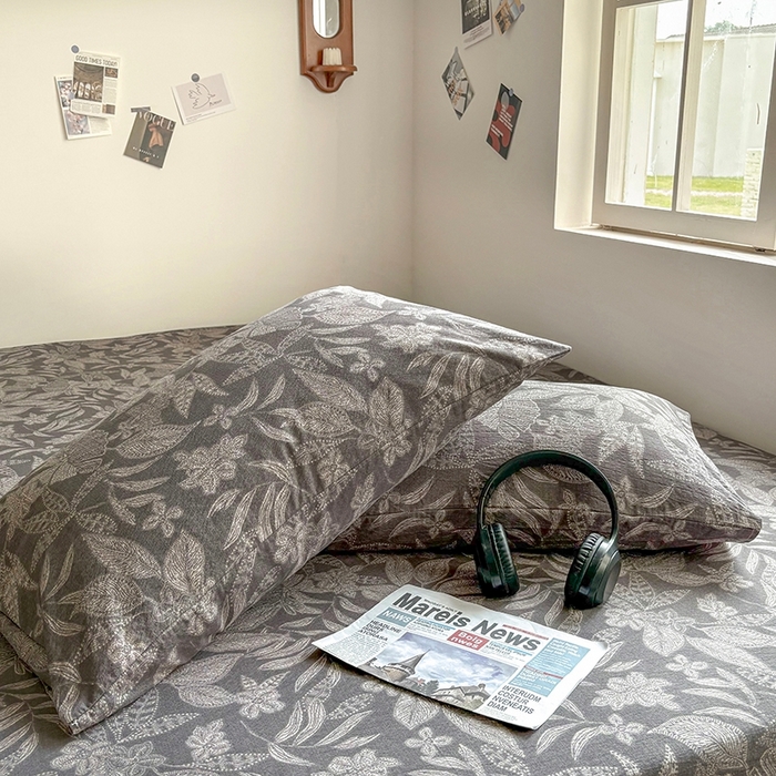 91家纺网 家纺一手货源 找家纺 爱彼家纺 2026新款复古原麻单床笠 床笠单件 复古原麻-墨然生香