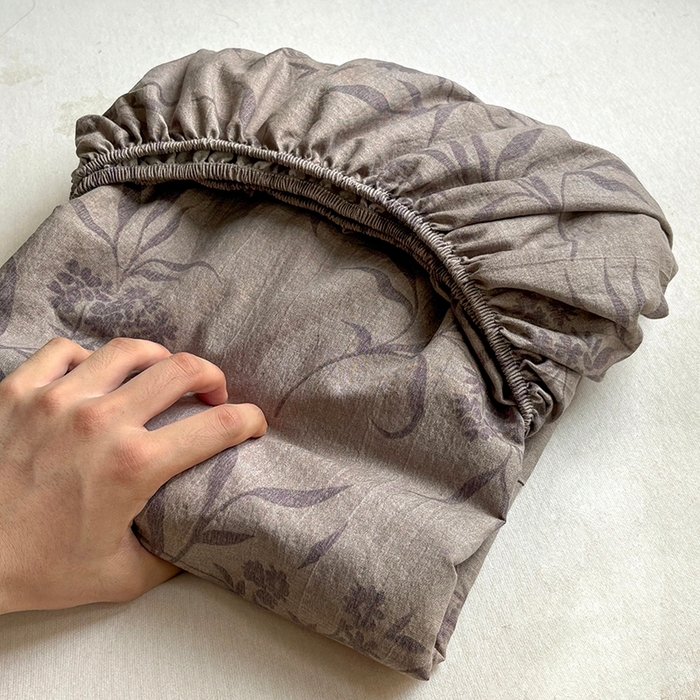 91家纺网 家纺一手货源 找家纺 爱彼家纺 2026新款复古原麻单床笠 床笠单件 复古原麻-木槿咖