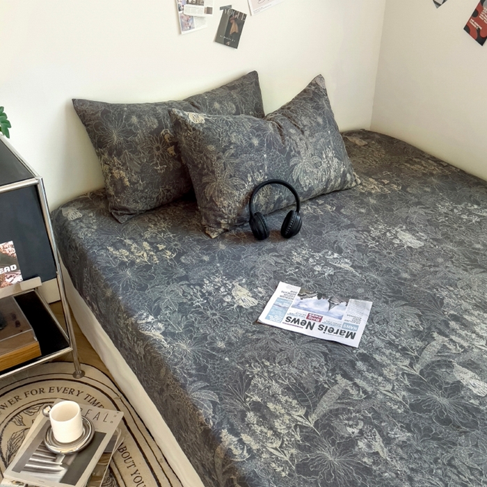 91家纺网 家纺一手货源 找家纺 爱彼家纺 2026新款复古原麻单床笠 床笠单件 复古原麻-铜雀