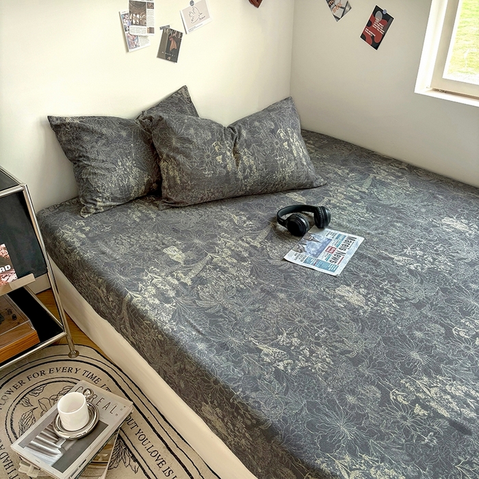 91家纺网 家纺一手货源 找家纺 爱彼家纺 2026新款复古原麻单床笠 床笠单件 复古原麻-铜雀