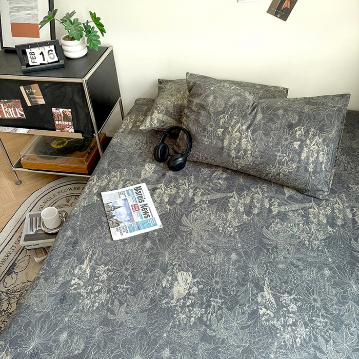 91家纺网 家纺一手货源 找家纺 爱彼家纺 2026新款复古原麻单床笠 床笠单件 复古原麻-铜雀