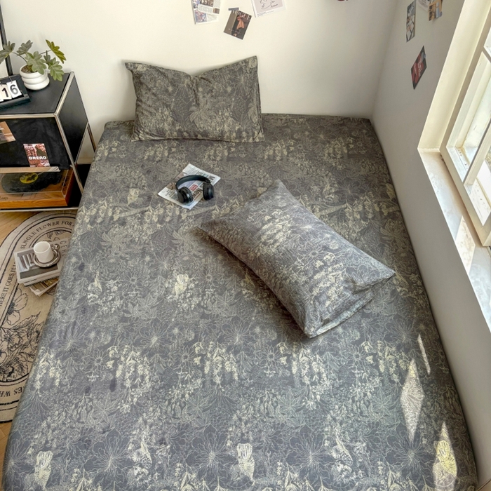 91家纺网 家纺一手货源 找家纺 爱彼家纺 2026新款复古原麻单床笠 床笠单件 复古原麻-铜雀