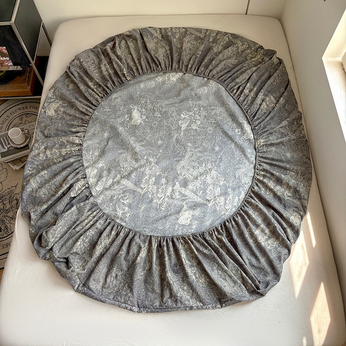 91家纺网 家纺一手货源 找家纺 爱彼家纺 2026新款复古原麻单床笠 床笠单件 复古原麻-铜雀