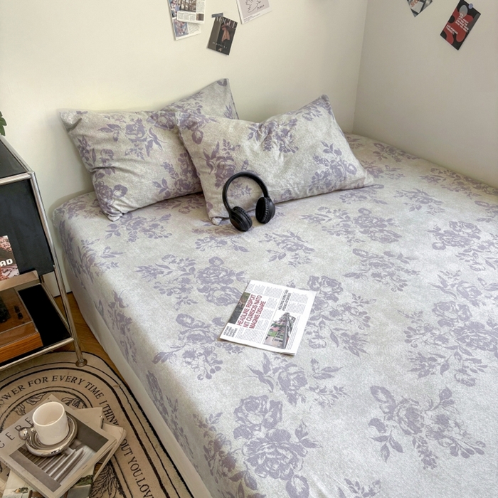 91家纺网 家纺一手货源 找家纺 爱彼家纺 2026新款复古原麻单床笠 床笠单件 复古原麻-紫嫣