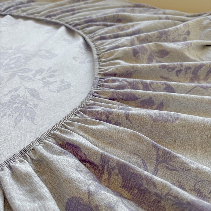 91家纺网 家纺一手货源 找家纺 爱彼家纺 2026新款复古原麻单床笠 床笠单件 复古原麻-紫嫣