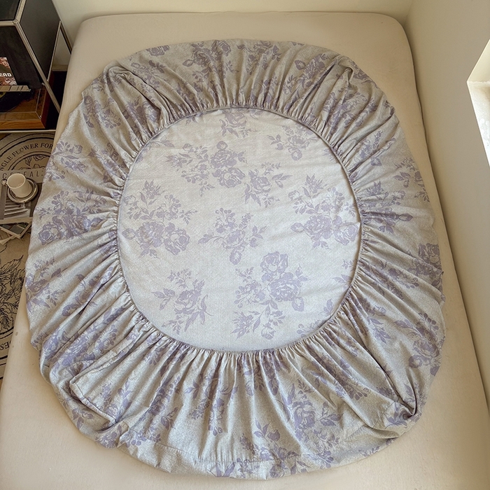 91家纺网 家纺一手货源 找家纺 爱彼家纺 2026新款复古原麻单床笠 床笠单件 复古原麻-紫嫣