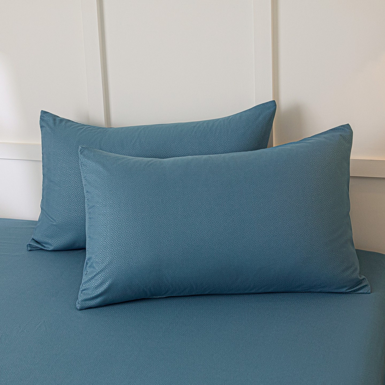 91家纺网 家纺一手货源 找家纺 衿成家纺 2026新款磨毛压光工艺单品床笠-YG系列 YG-牛仔蓝