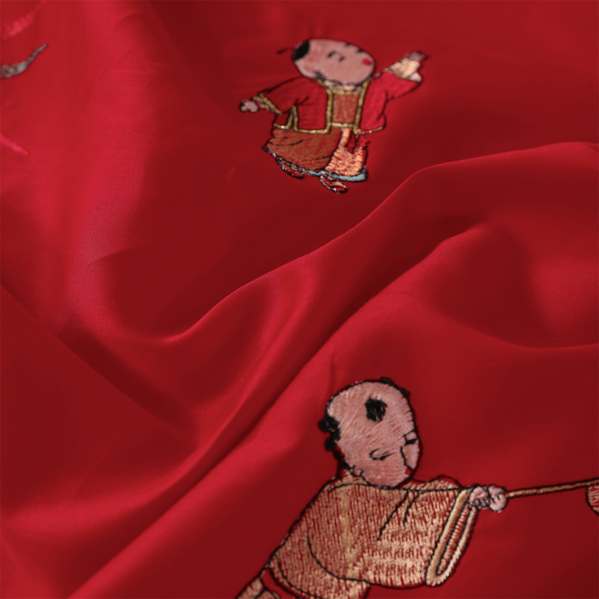 91家纺网 家纺一手货源 找家纺 （总）优姿家纺 2026新款全棉长绒棉纯棉婚庆床裙高端四件套