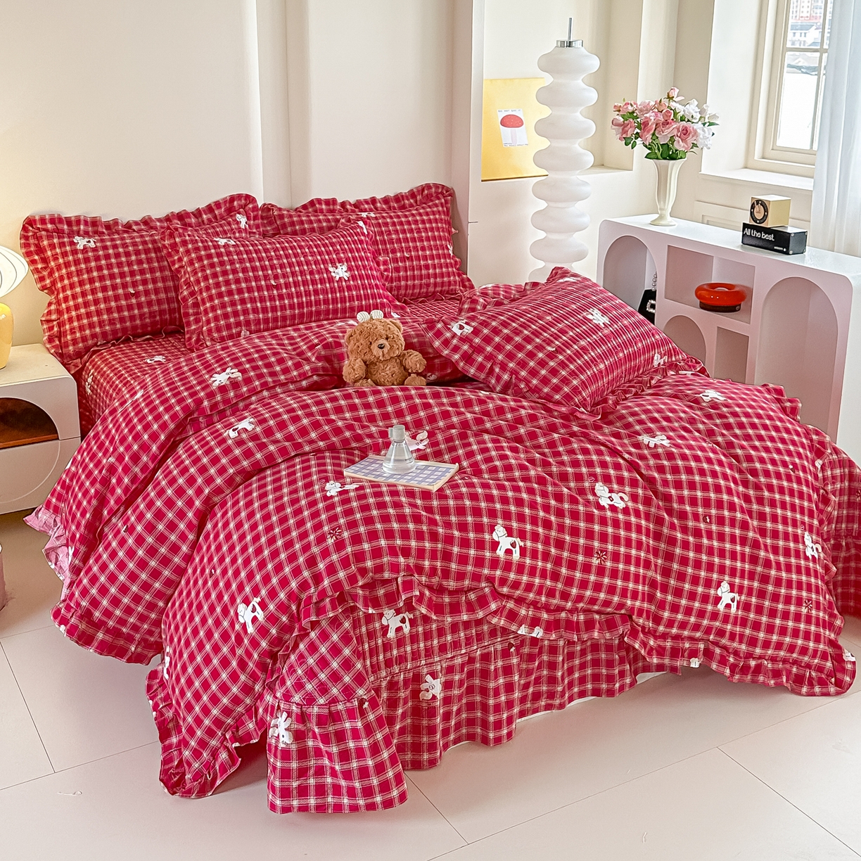 91家纺网 家纺一手货源 找家纺 （总）梓之赫 2026春夏新款A类云感木棉双层纱夹棉床盖四件套