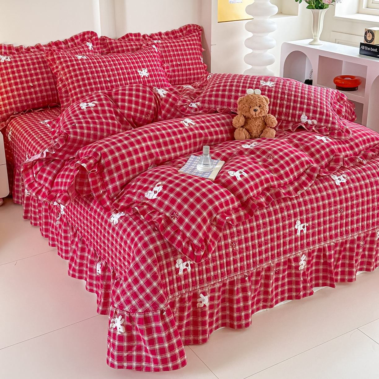 91家纺网 家纺一手货源 找家纺 （总）梓之赫 2026春夏新款A类云感木棉双层纱夹棉床盖四件套