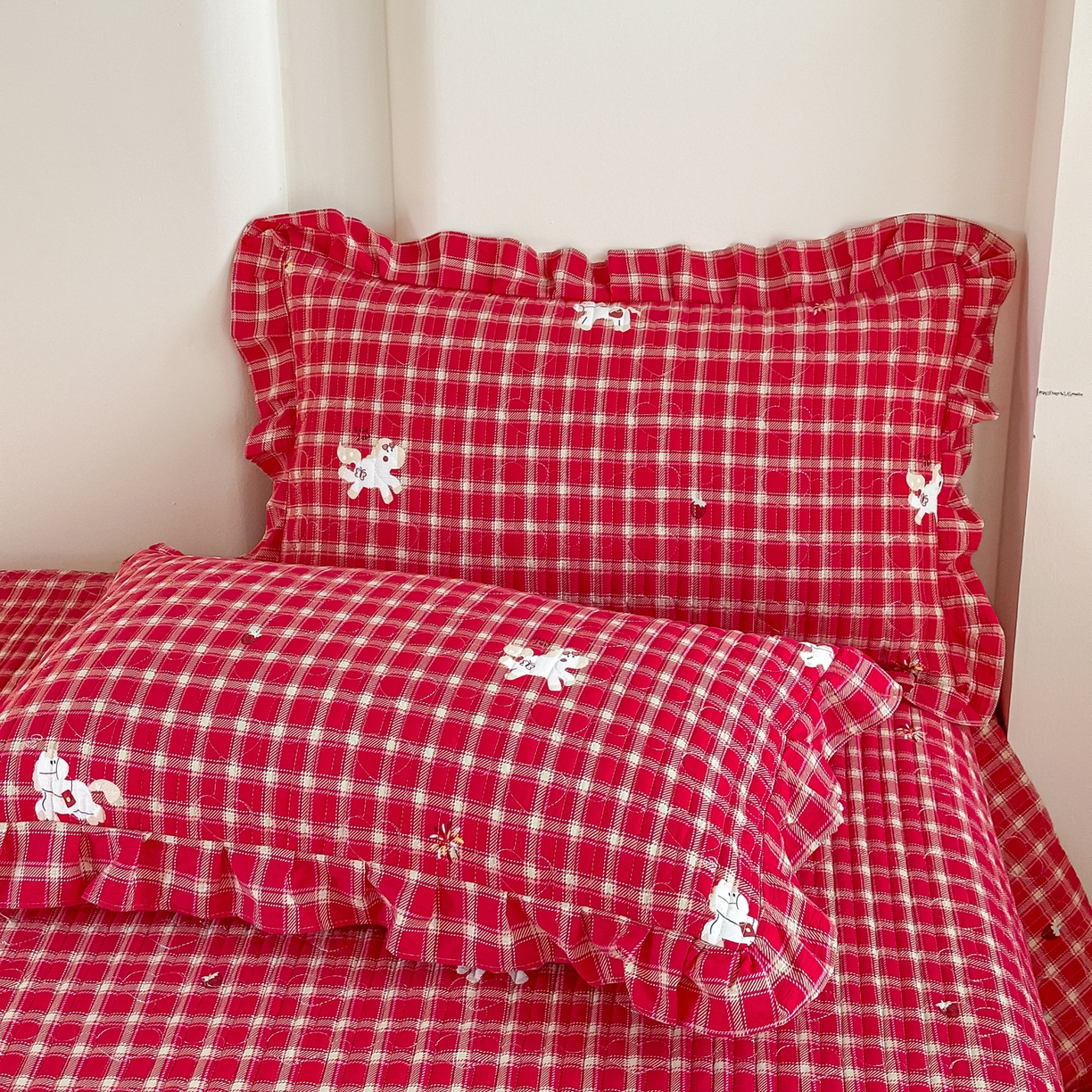 91家纺网 家纺一手货源 找家纺 （总）梓之赫 2026春夏新款A类云感木棉双层纱夹棉床盖四件套