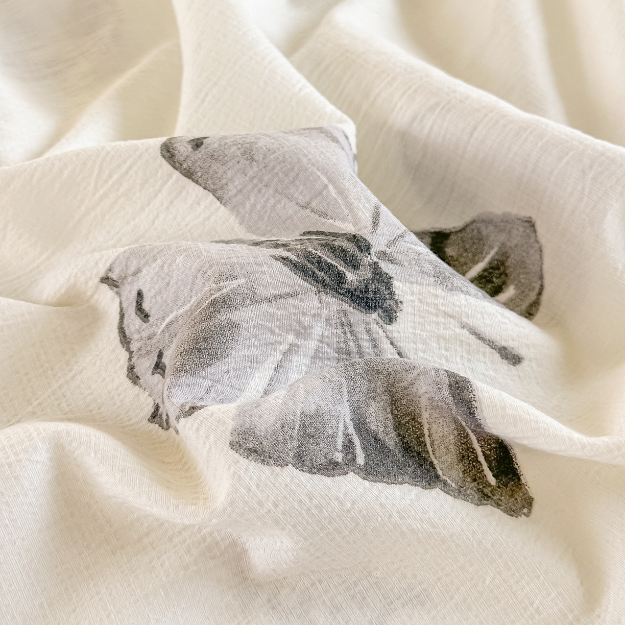 91家纺网 家纺一手货源 找家纺 梓之赫 2026春夏新款A类云感木棉双层纱夹棉床盖四件套 暮色蝴蝶