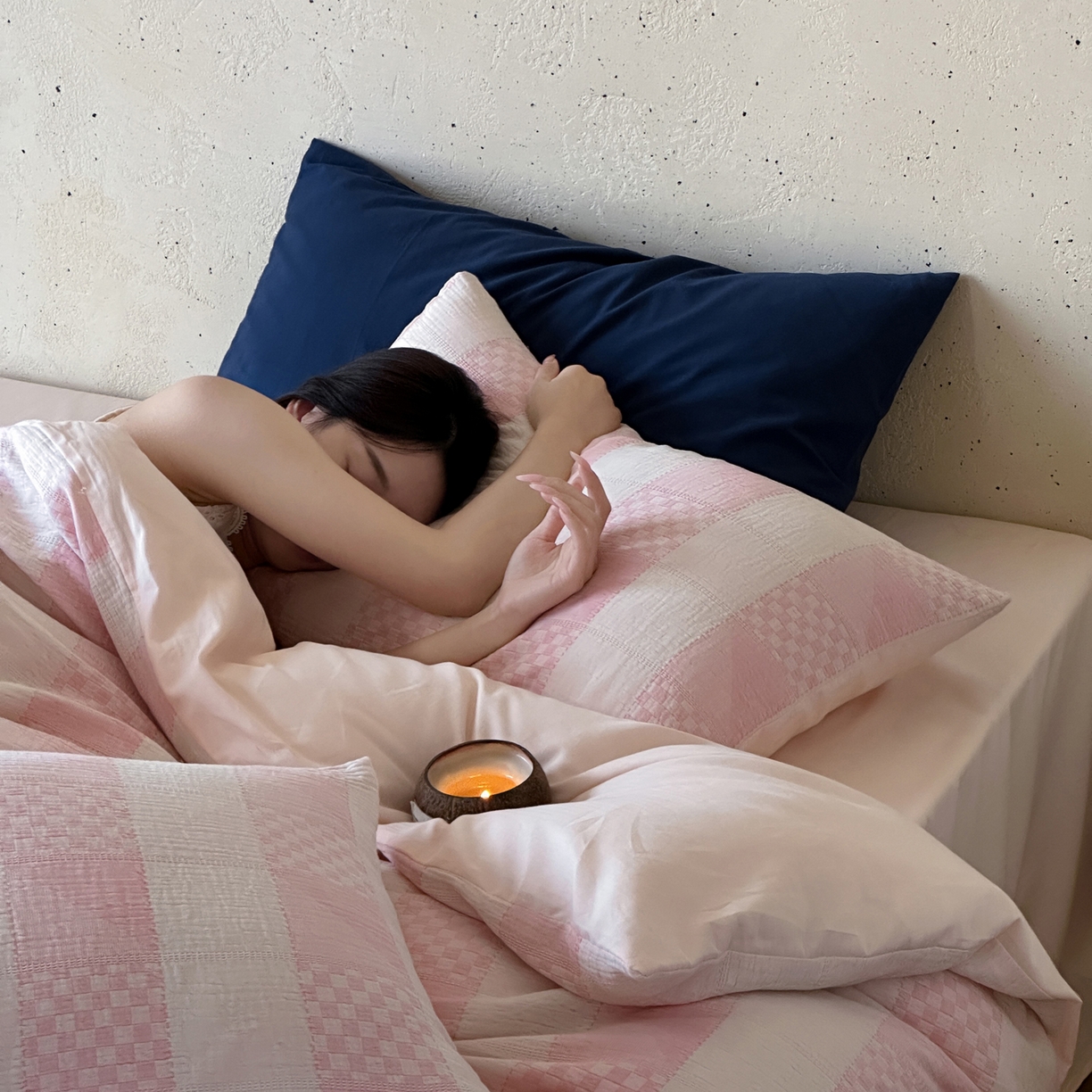 91家纺网 家纺一手货源 找家纺 例外 2026新款全棉纯棉双层纱布大提花四件套舒芙蕾 粉色-舒芙蕾