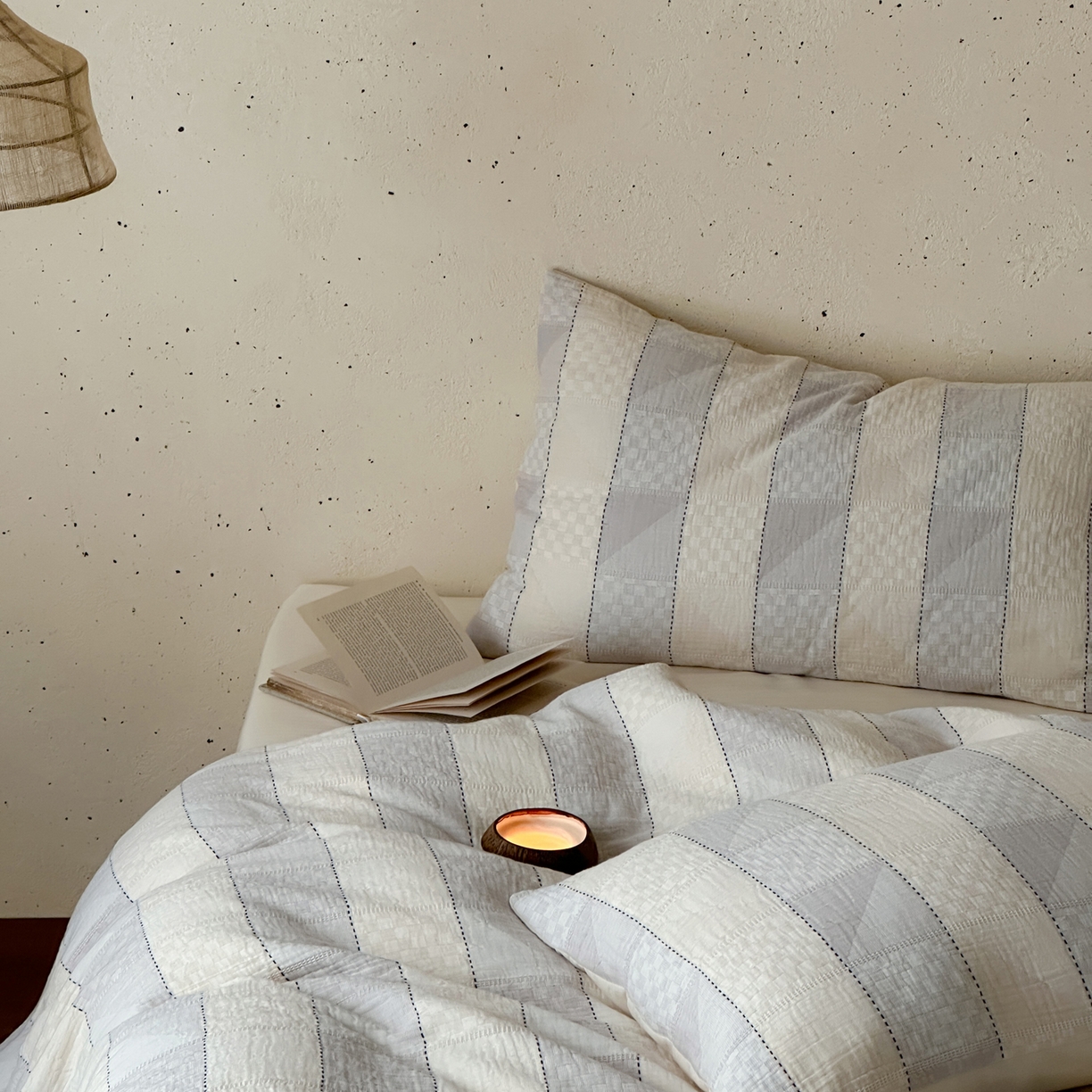 91家纺网 家纺一手货源 找家纺 例外 2026新款全棉纯棉双层纱布大提花四件套舒芙蕾 奶咖-舒芙蕾