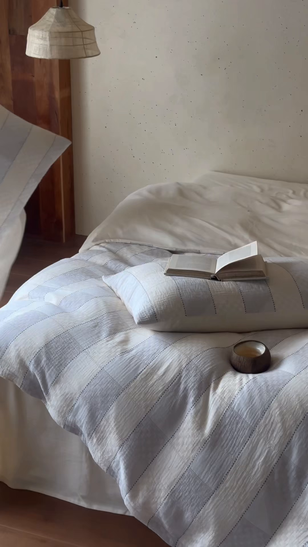 91家纺网 家纺一手货源 找家纺 例外 2026新款全棉纯棉双层纱布大提花四件套舒芙蕾 蓝色-舒芙蕾