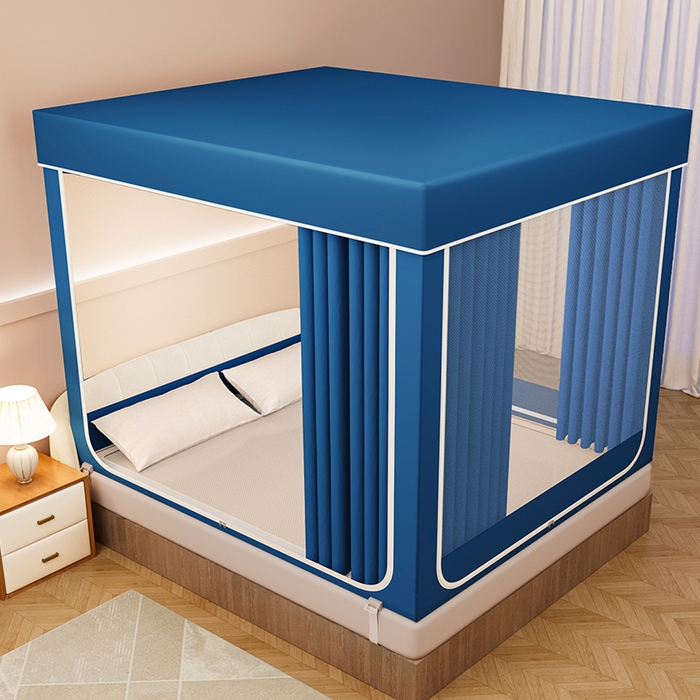 宜品雅 2026新款做床遮光蚊帐 天空蓝