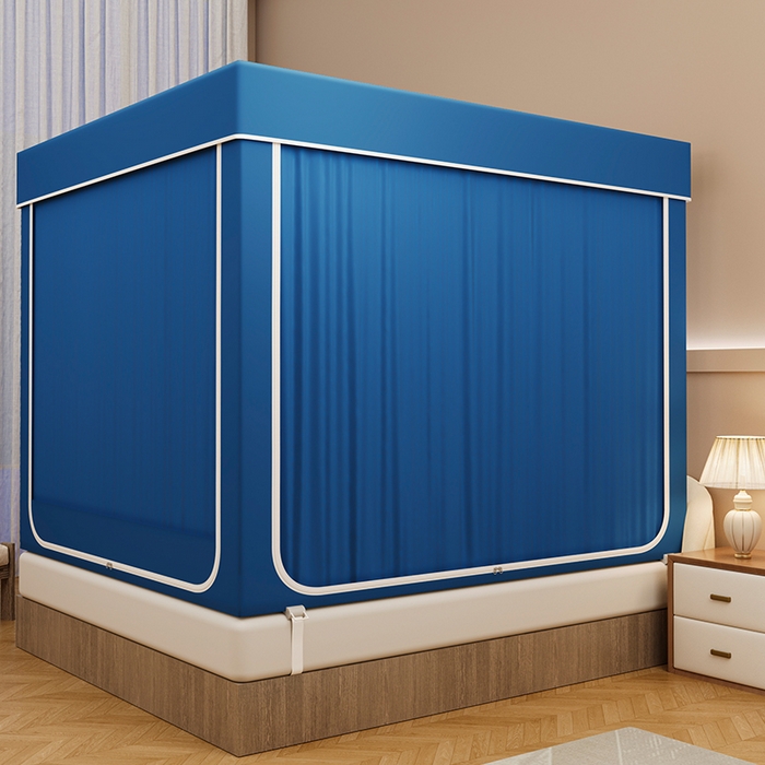 91家纺网 家纺一手货源 找家纺 宜品雅 2026新款做床遮光蚊帐 天空蓝