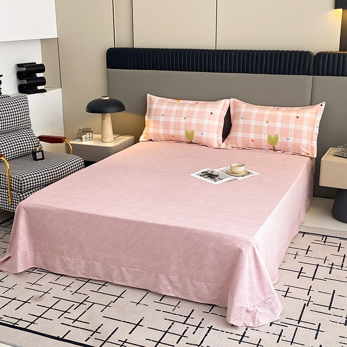 91家纺网 家纺一手货源 找家纺 幸嘉轩 2026新款全棉纯棉加厚百分百磨毛四件套仲夏美梦-粉