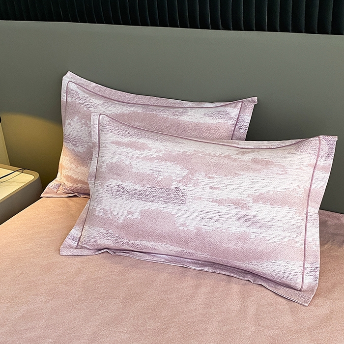 91家纺网 家纺一手货源 找家纺 幸嘉轩 2026新款全棉纯棉加厚百分百磨毛四件套墨彩-粉