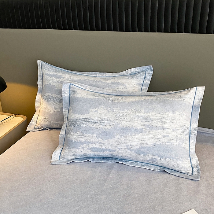 91家纺网 家纺一手货源 找家纺 幸嘉轩 2026新款全棉纯棉加厚百分百磨毛四件套墨彩-蓝